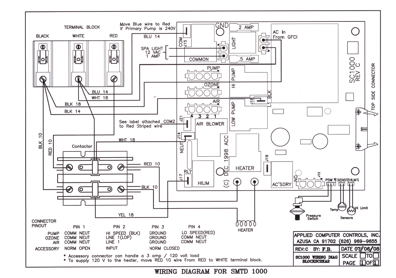 Hot Tub Control Panel Wiring Diagram - Wiring Diagram